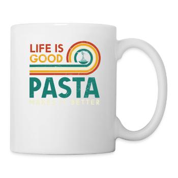 Life is good. Pasta makes it better - Mug - white - Right