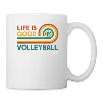 Das Leben Ist Gut Volleyball Macht Es Besser Für - Tasse - Weiß - Rechts