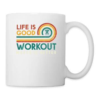 Life is good, training makes it better for - Mug - white - Right