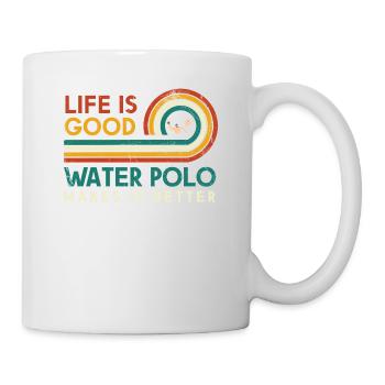 Das Leben Ist Gut Wasserball Macht Es Besser Für - Tasse - Weiß - Rechts