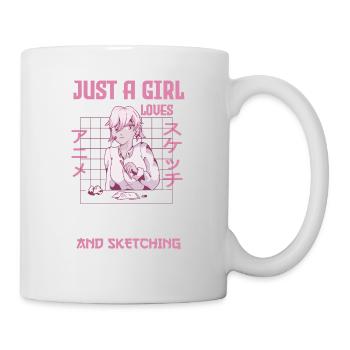 Just A Girl Who Loves Anime And Sketching - Mug - white - Right