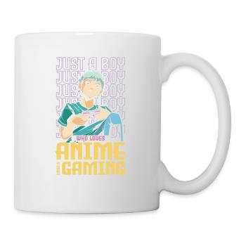 Nur Ein Junge, Der Anime Ramen & Gaming Liebt - Tasse - Weiß - Rechts