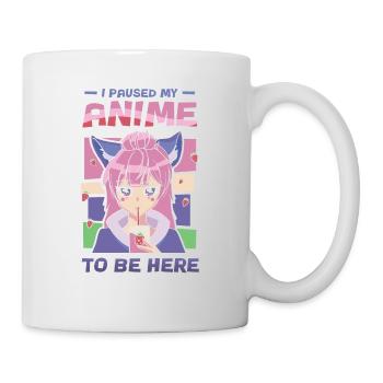 J’ai arrêté mon anime pour concevoir ici - Mug blanc - blanc - Droite