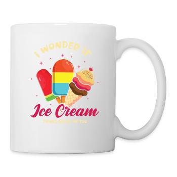 Je me demande si Ice Cream for Frozen et moi - Mug blanc - blanc - Droite