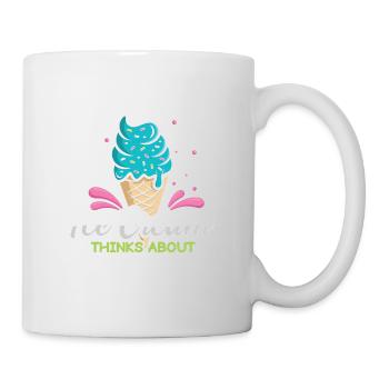 Je me demande si Ice Cream for Frozen et moi - Mug blanc - blanc - Droite