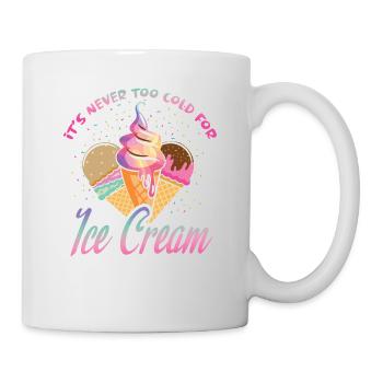 Il ne fait jamais trop froid pour la crème glacée pour le sucré congelé - Mug blanc - blanc - Droite
