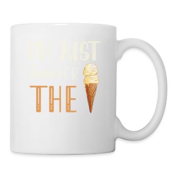 Je ne suis ici que pour le sucré congelé à cause de la crème glacée - Mug blanc - blanc - Droite