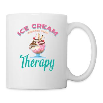 Eiscreme Billiger Als Therapie Für Gefrorene - Tasse - Weiß - Rechts