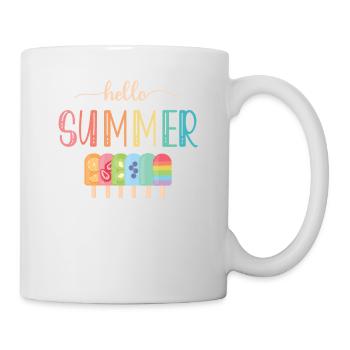 Hallo Sommer-eiscreme-design Für Gefrorene - Tasse - Weiß - Rechts
