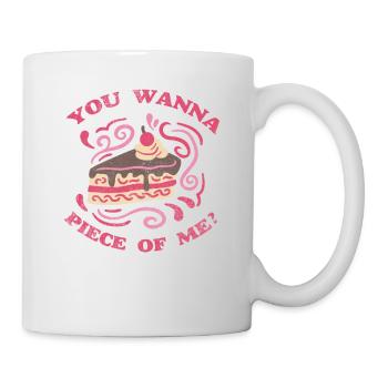 Tu veux un morceau de moi pour les fans de pâtisserie ou de pâtisserie - Mug blanc - blanc - Droite