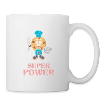 Baking is my superpower for baking or baking - Mug - white - Right