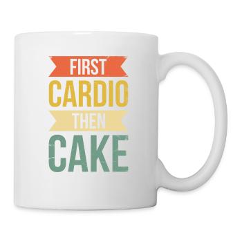 D’abord cardio, puis gâteau pour les boulangers ou - Mug blanc - blanc - Droite