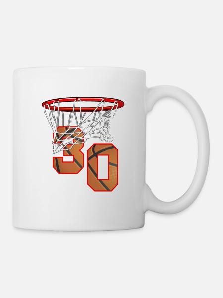 30. Geburtstag Basketball Geschenk Frauen Männer - Tasse - Weiß