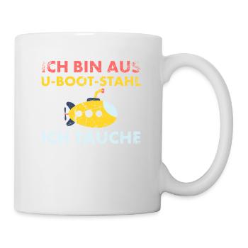 Bin aus U-Boot-Stahl ich tauche immer wieder auf, - Tasse - Weiß - Rechts