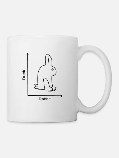 DUCK RABBIT - Rabbit Duck - Graph lesson - Mug - white
