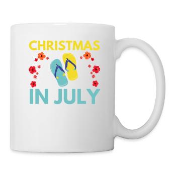 Christmas in July design for Christians and beach - Mug - white - Right