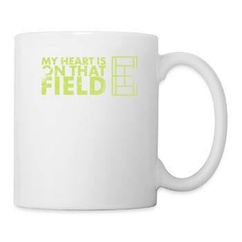 Mon cœur est dans ce domaine pour les parents de - Mug blanc - blanc - Droite