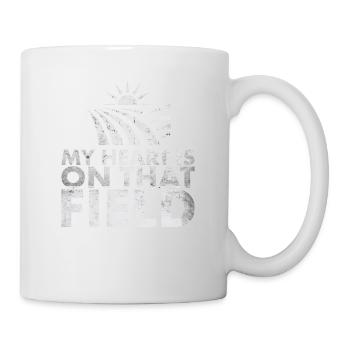 My heart is on this field design for farmer - Mug - white - Right