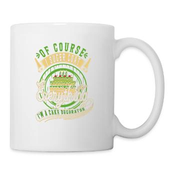 Bien sûr, je couvre tout pour les boulangers ou - Mug blanc - blanc - Droite