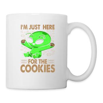 Je ne suis là que pour les biscuits pour les boulangers ou - Mug blanc - blanc - Droite