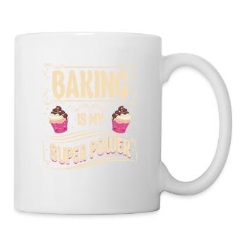 Baking is my superpower for bakers or baking - Mug - white - Right