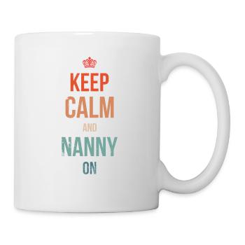Restez calme et nounou pour grand-mère grand-mère - Mug blanc - blanc - Droite