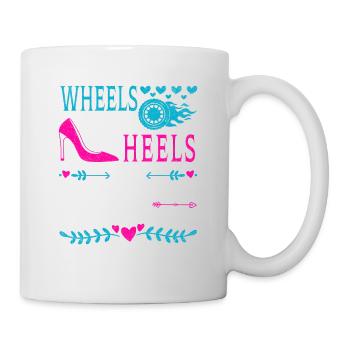 Roues ou talons, pour qui vous êtes votre nounou - Mug blanc - blanc - Droite