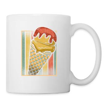Eistüte Für Gefrorenen Süßen Fan - Tasse - Weiß - Rechts