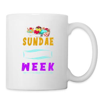 Eisbecher Ist Mein Lieblingstag Der Woche Für - Tasse - Weiß - Rechts