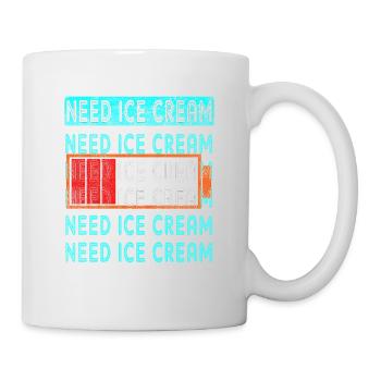 Besoin de crème glacée pour frozen sweet fan - Mug blanc - blanc - Droite