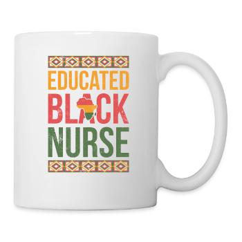 Gebildete Schwarze Krankenschwester Für Stolzen - Tasse - Weiß - Rechts