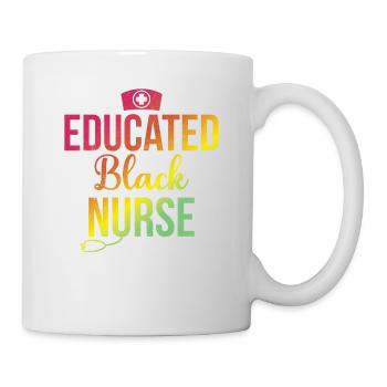 Infirmière noire éduquée pour les fiers - Mug blanc - blanc - Droite