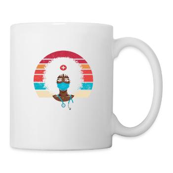 Educated Black Nurse Retro For - Mug - white - Right