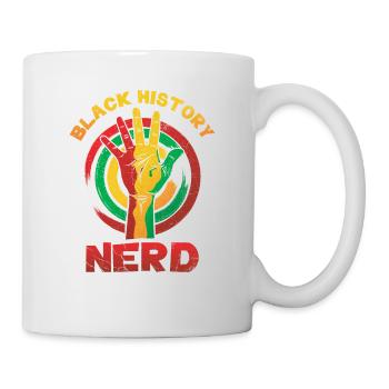 Schwarzer Geschichts-nerd Für Stolzen - Tasse - Weiß - Rechts