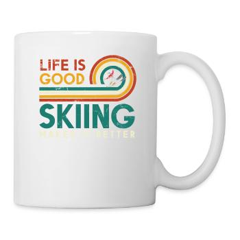 La vie est bonne le ski en fait un meilleur design - Mug blanc - blanc - Droite