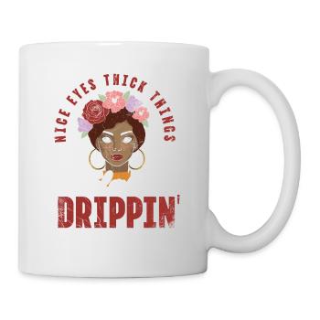 Beautiful Eyes Thick Things Melanin Drippin For Pride - Mug - white - Right