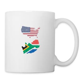 Fabriqué en Amérique avec des pièces sud-africaines - Mug blanc - blanc - Droite