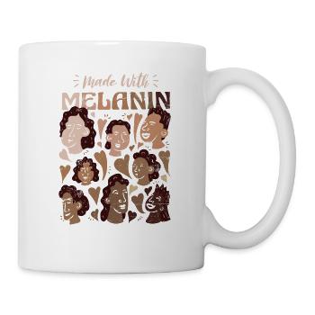 Hergestellt Mit Melanin Für Stolze Afroamerikaner - Tasse - Weiß - Rechts