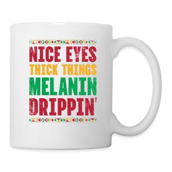 Beautiful Eyes Thick Things Melanin Drippin For Pride - Mug - white - Right