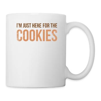 Je ne suis qu’à cause des biscuits à boulanger ou à cuire - Mug blanc - blanc - Droite