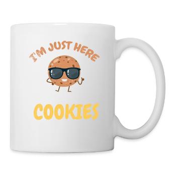 Je ne suis qu’à cause des biscuits à boulanger ou à cuire - Mug blanc - blanc - Droite