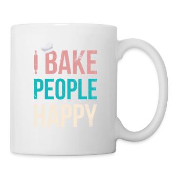 Je fais des gens heureux pour les boulangers ou - Mug blanc - blanc - Droite