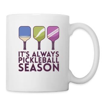 C’est toujours la saison du pickleball pour le pickleball - Mug blanc - blanc - Droite