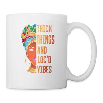 Dicke Dinge Und Loc'd Vibes Für Pride African - Tasse - Weiß - Rechts