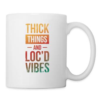 Choses épaisses et vibrations loc’d pour la fierté africaine - Mug blanc - blanc - Droite