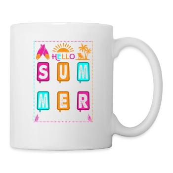 Hello Summer Beach Design pour Frozen Sweet Fan - Mug blanc - blanc - Droite