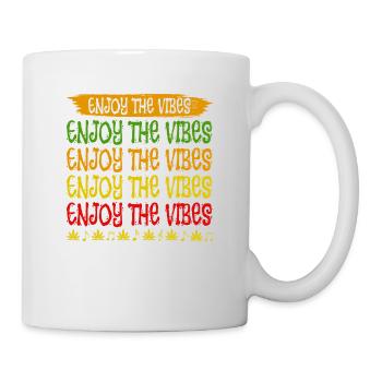 Enjoy The Vibes Reggae Style Design For - Mug - white - Right