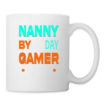 Nounou de jour Gamer by Night pour grand-mère - Mug blanc - blanc - Droite