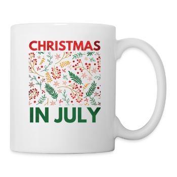 Christmas in July design for Christians and tree - Mug - white - Right