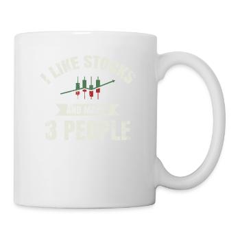I like stocks and maybe 3 people trading - Mug - white - Right